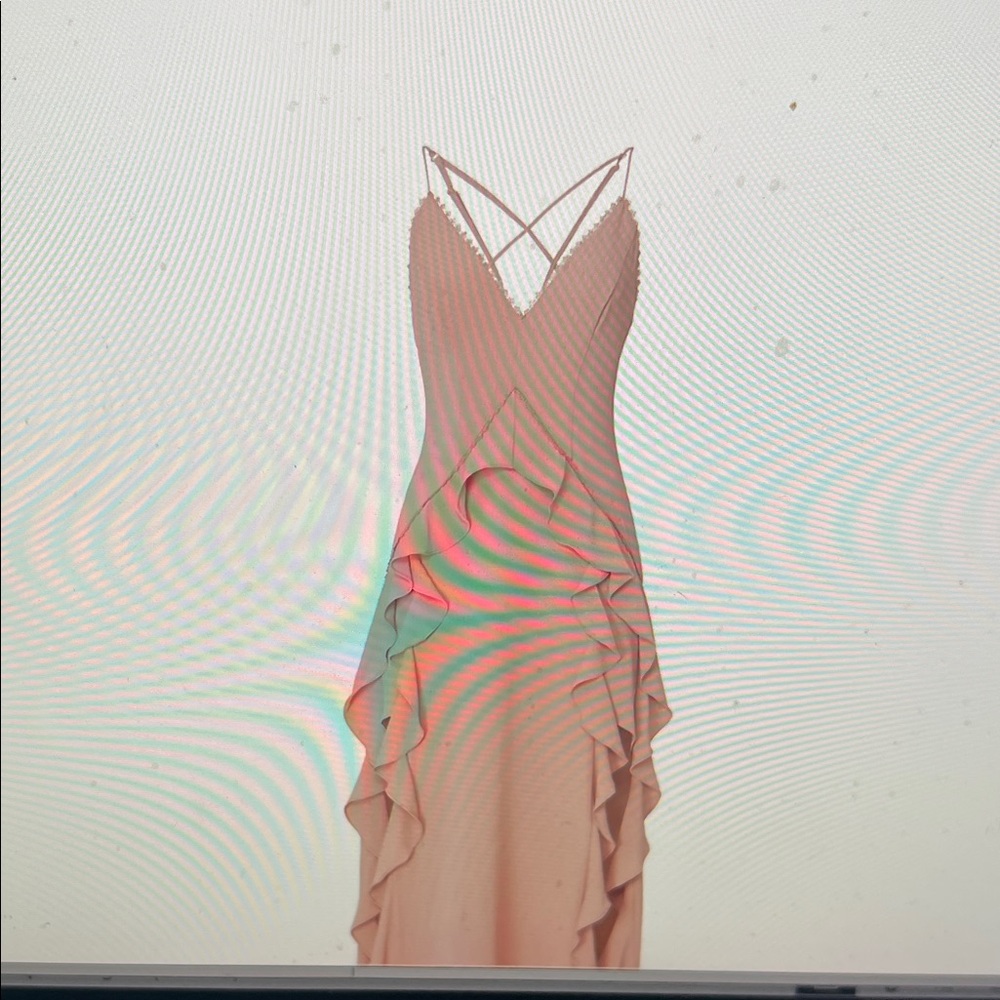 The Jetset Diaries Backless Peach Dress